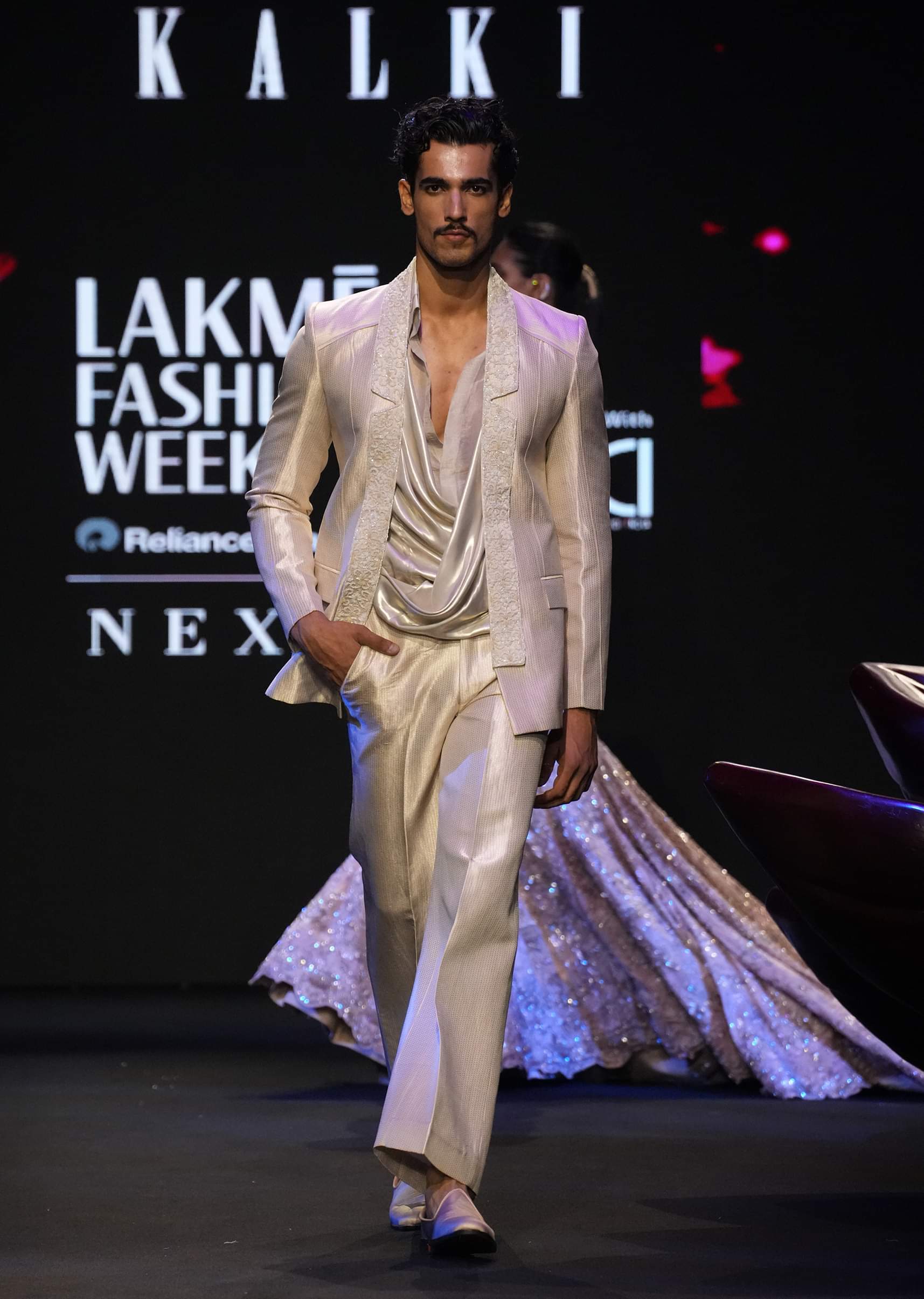 White brocade suit sale