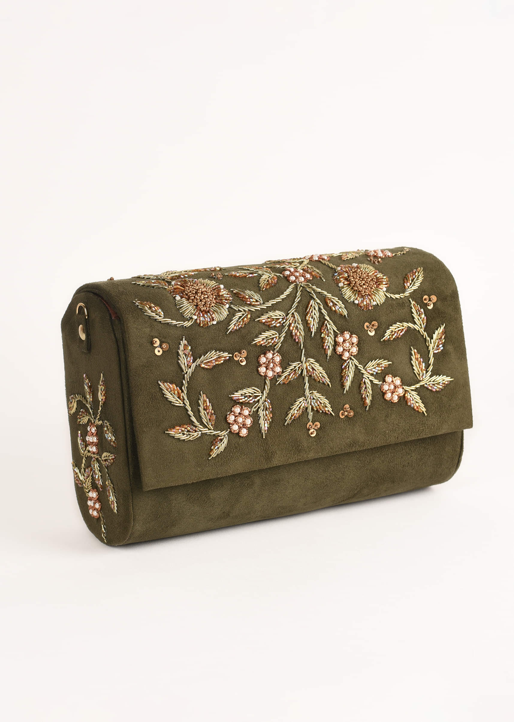 Olives floral embroidery leather backpack outlet