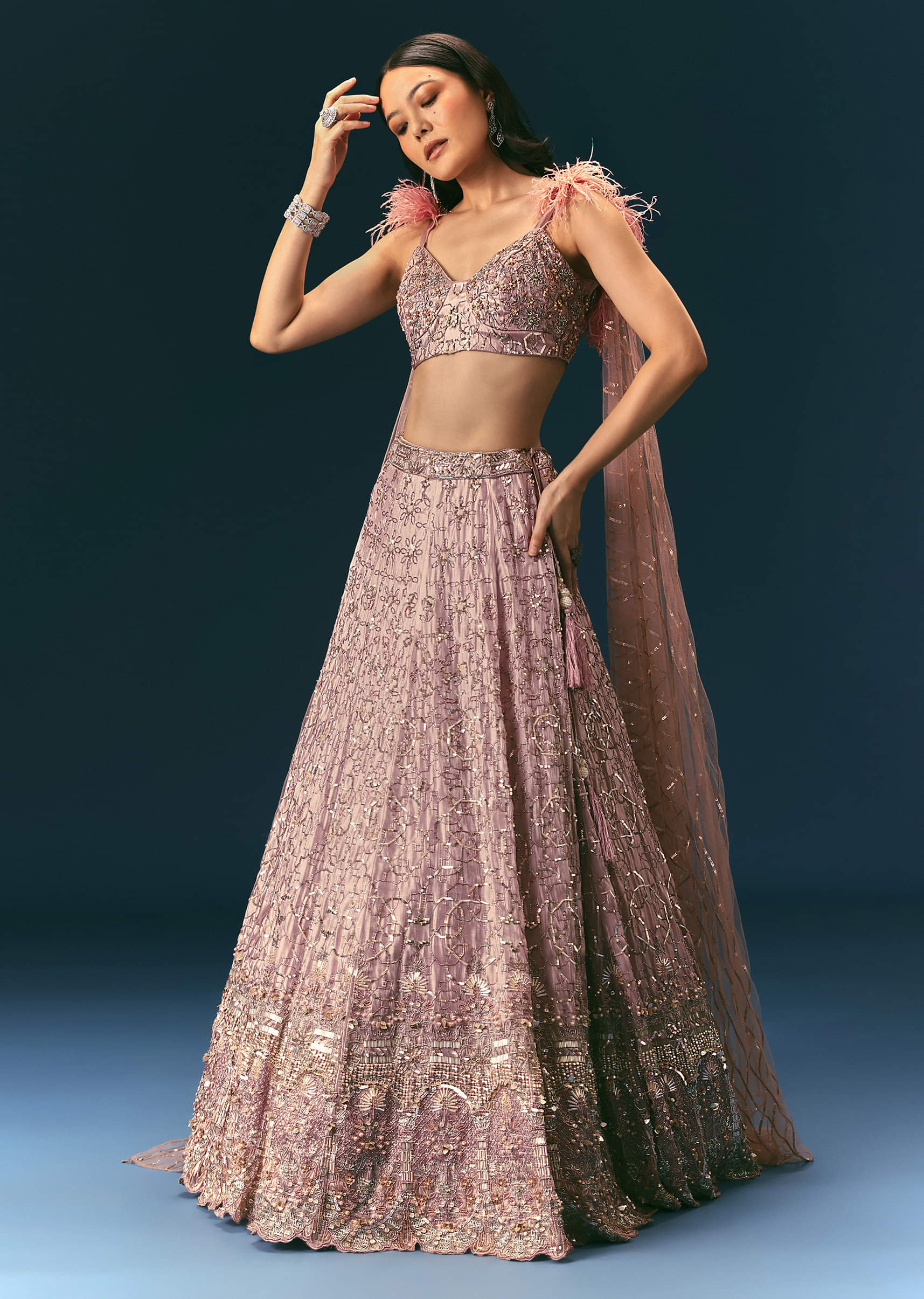 Engagement dress for bride lehenga clearance