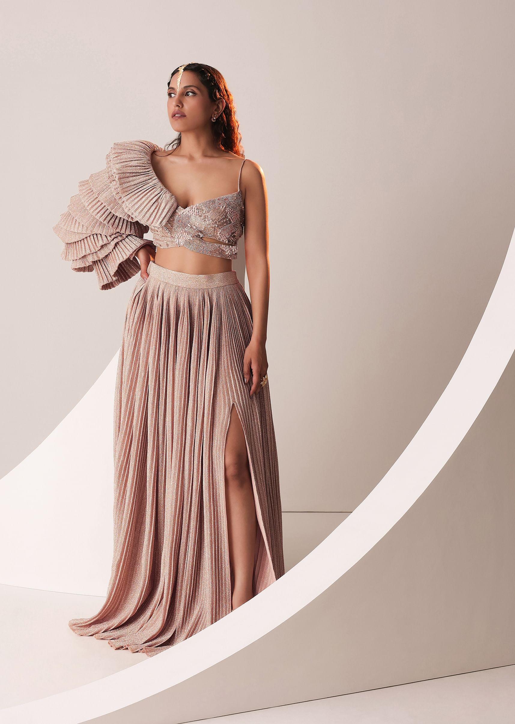 Gold embroidered skirt outlet
