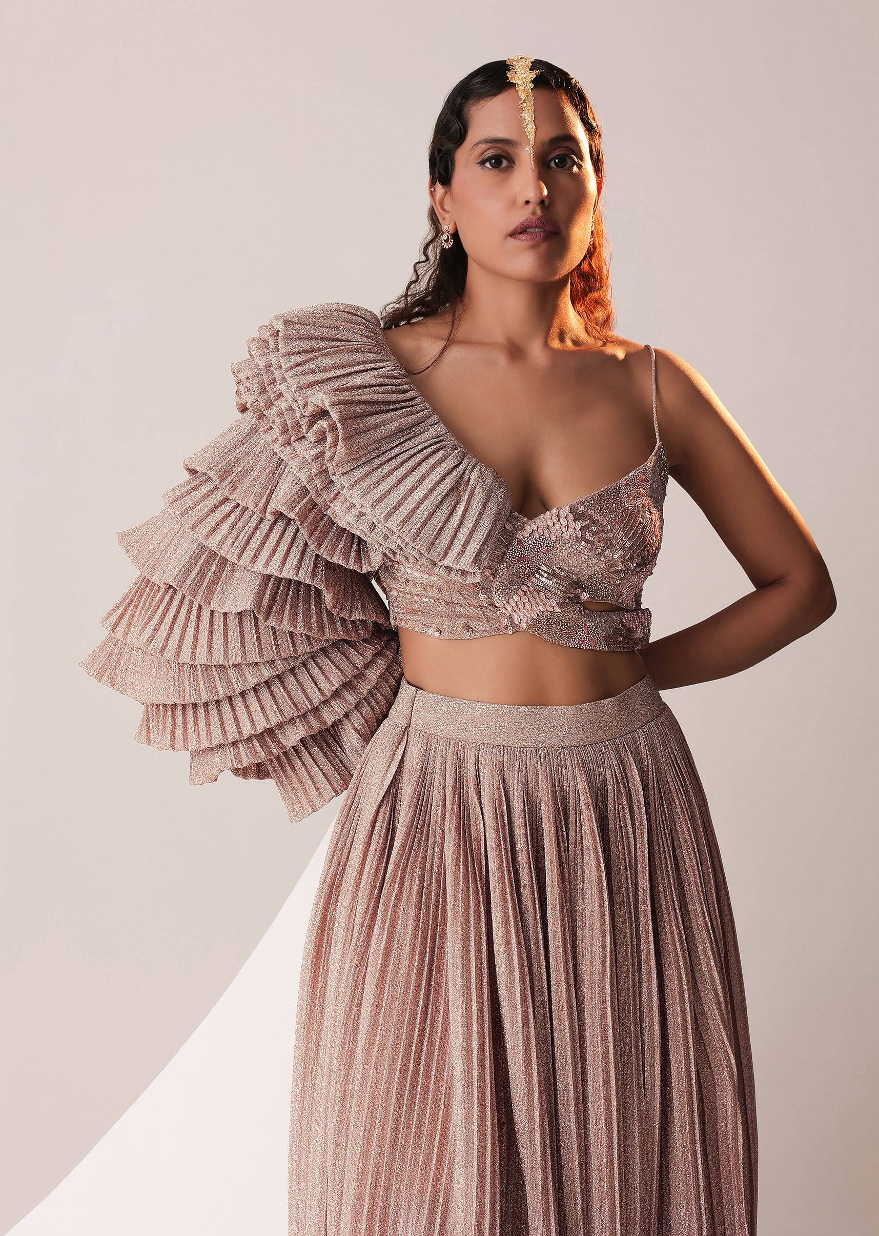 Embroidered skirt with top top