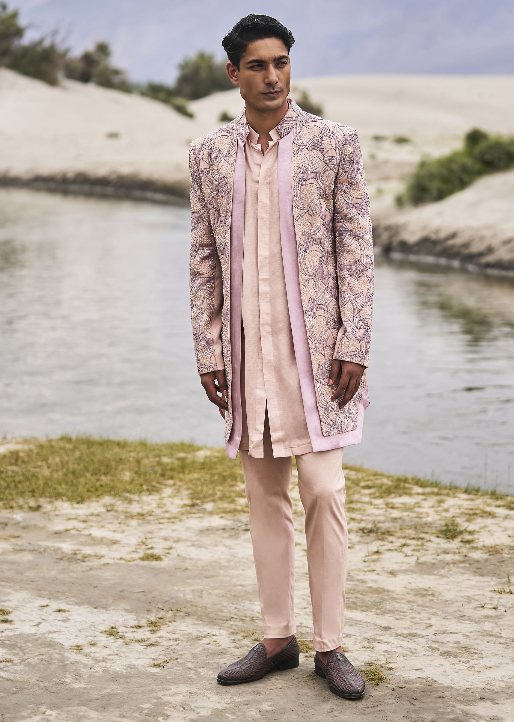 Linen sherwani 2025