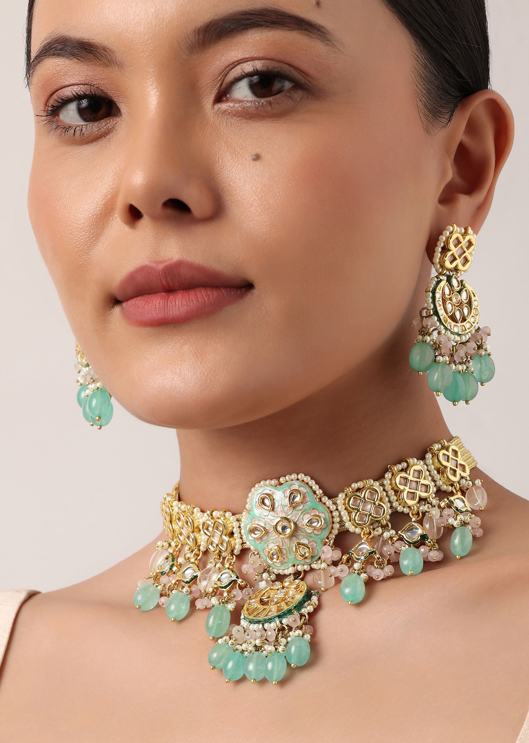 Meenakari pendant set clearance