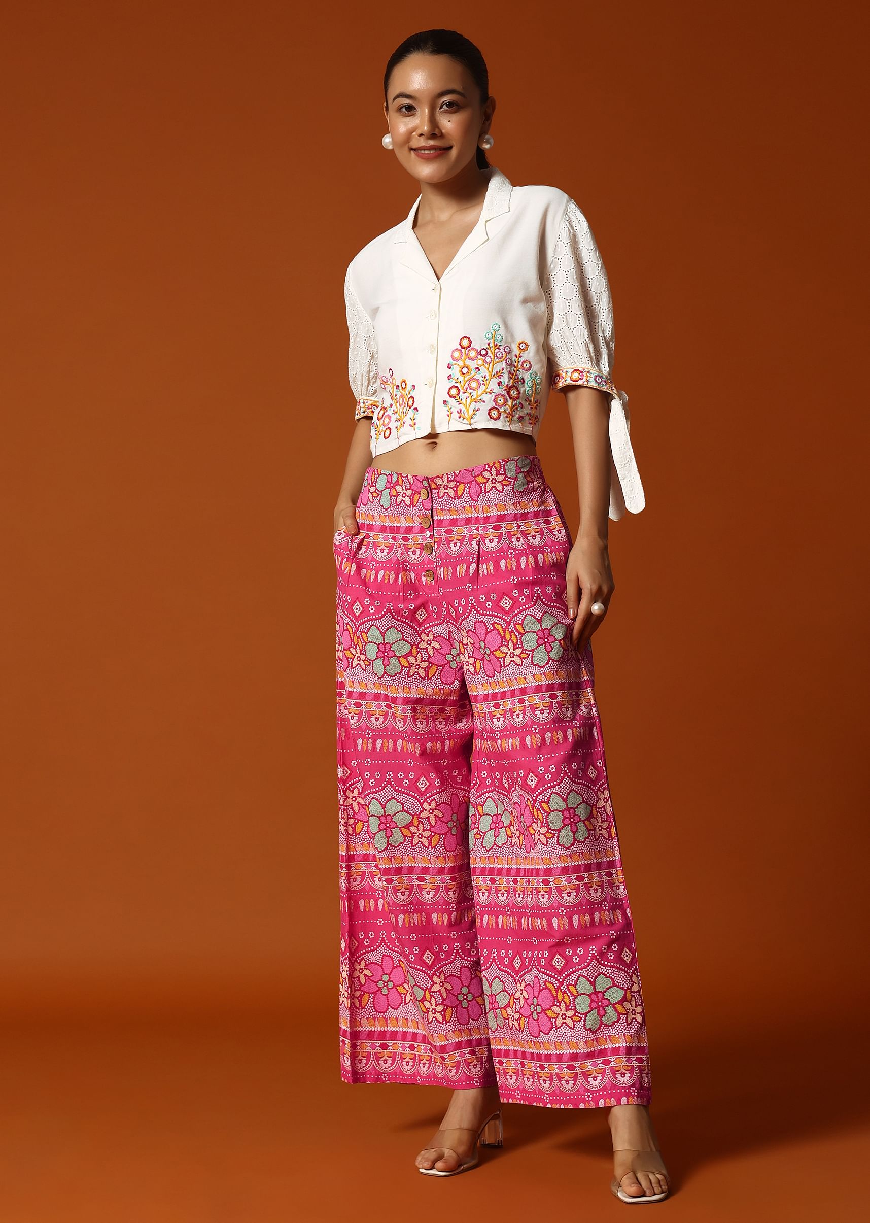 White top with palazzo 2025