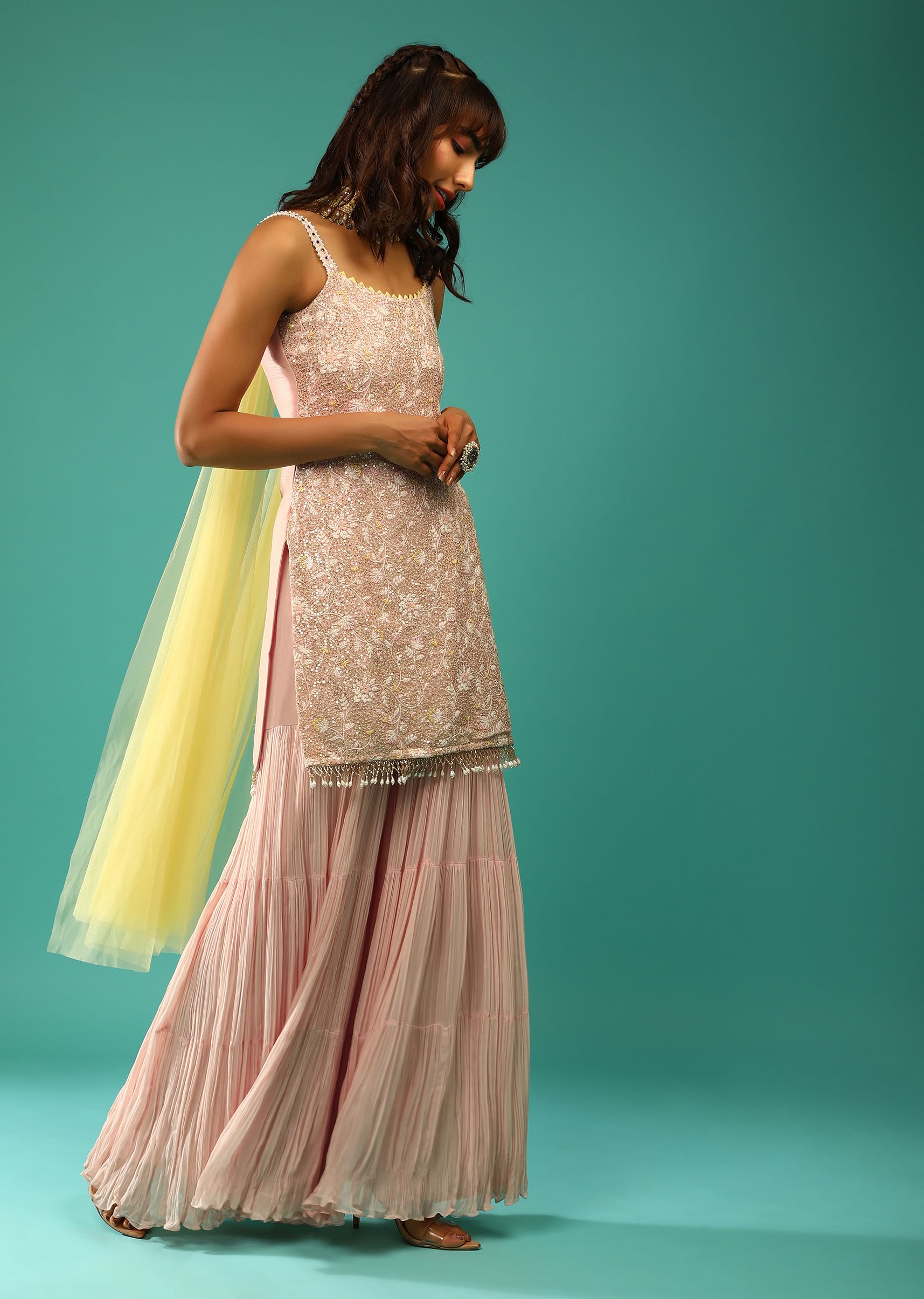 Georgette sharara suit online discount