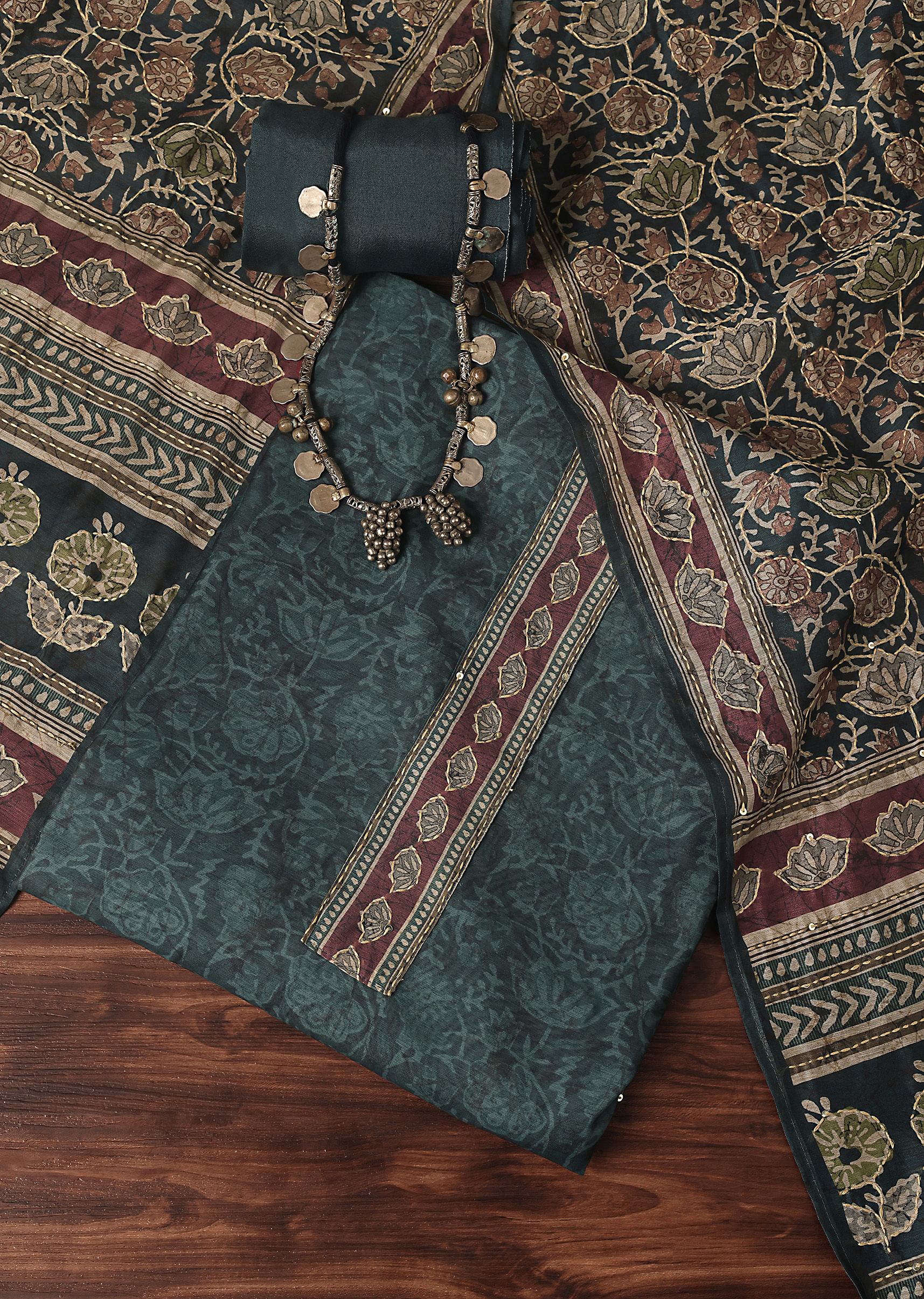 Kalamkari silk dress materials hotsell