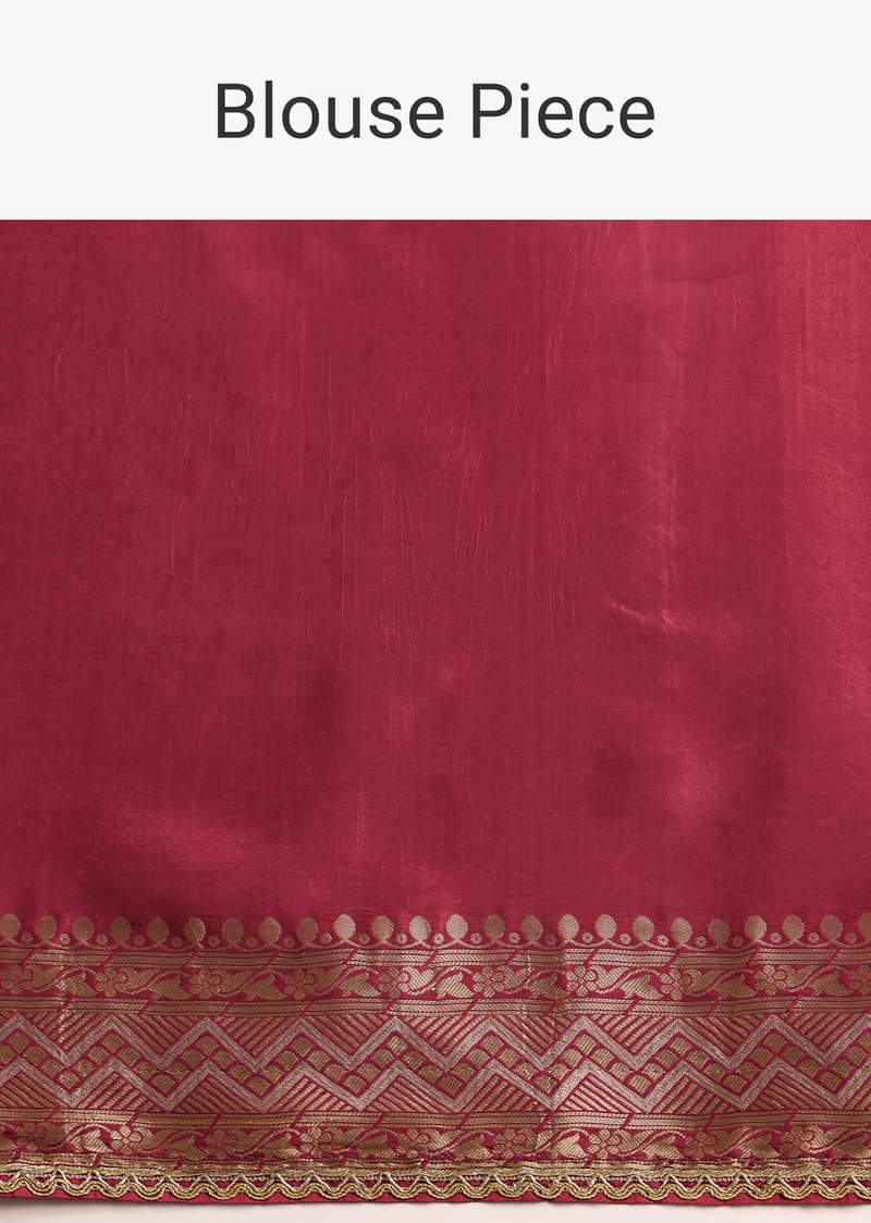 Purple Dola Silk Saree with Zari Weave and Lace Border