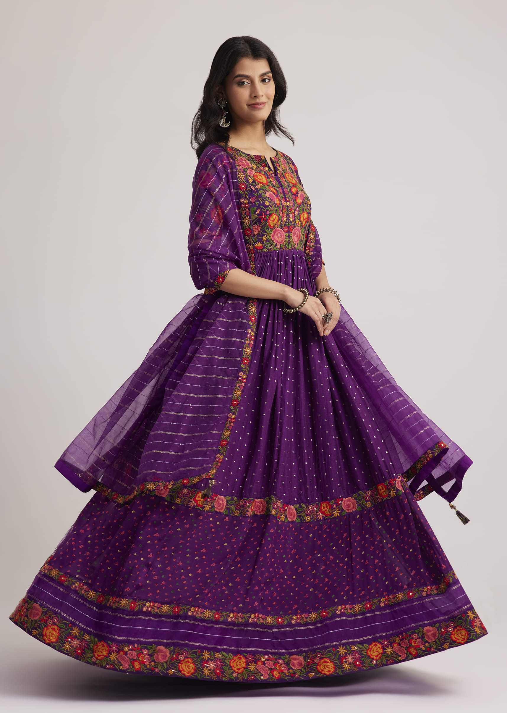 purple-silk-bandhani-anarkali-with-organza-dupatta