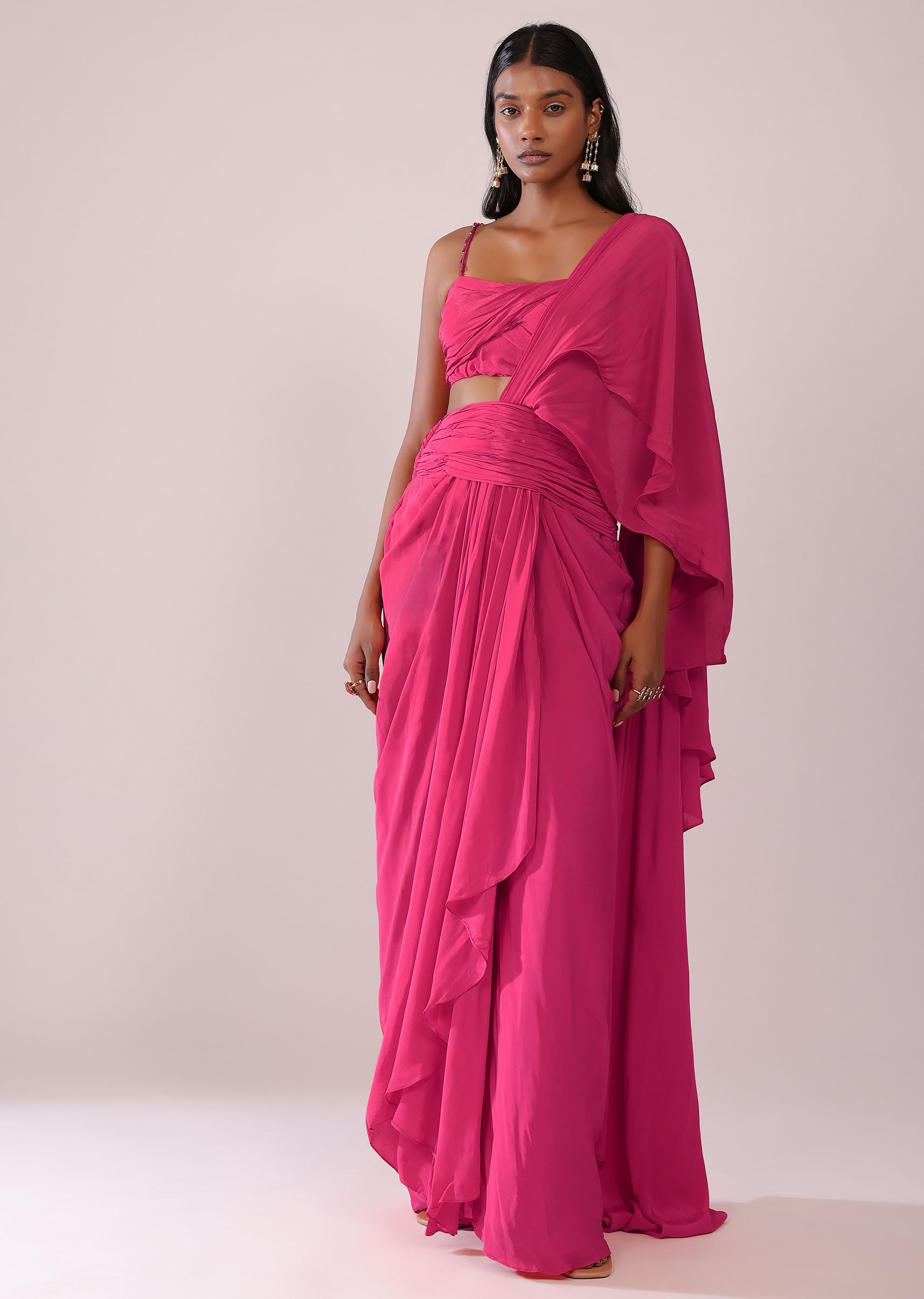 Indo western drape saree discount