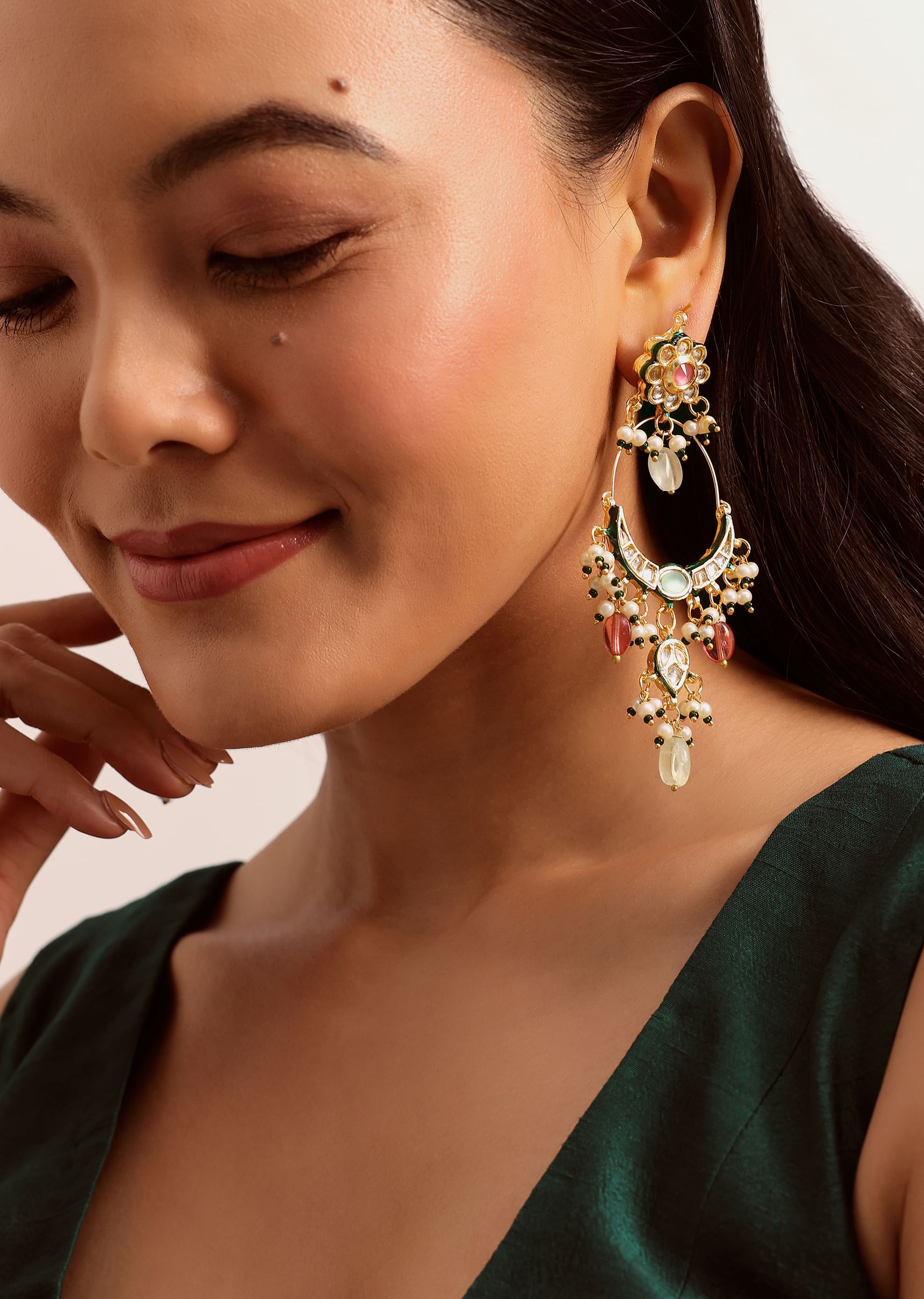 Red and green earrings store