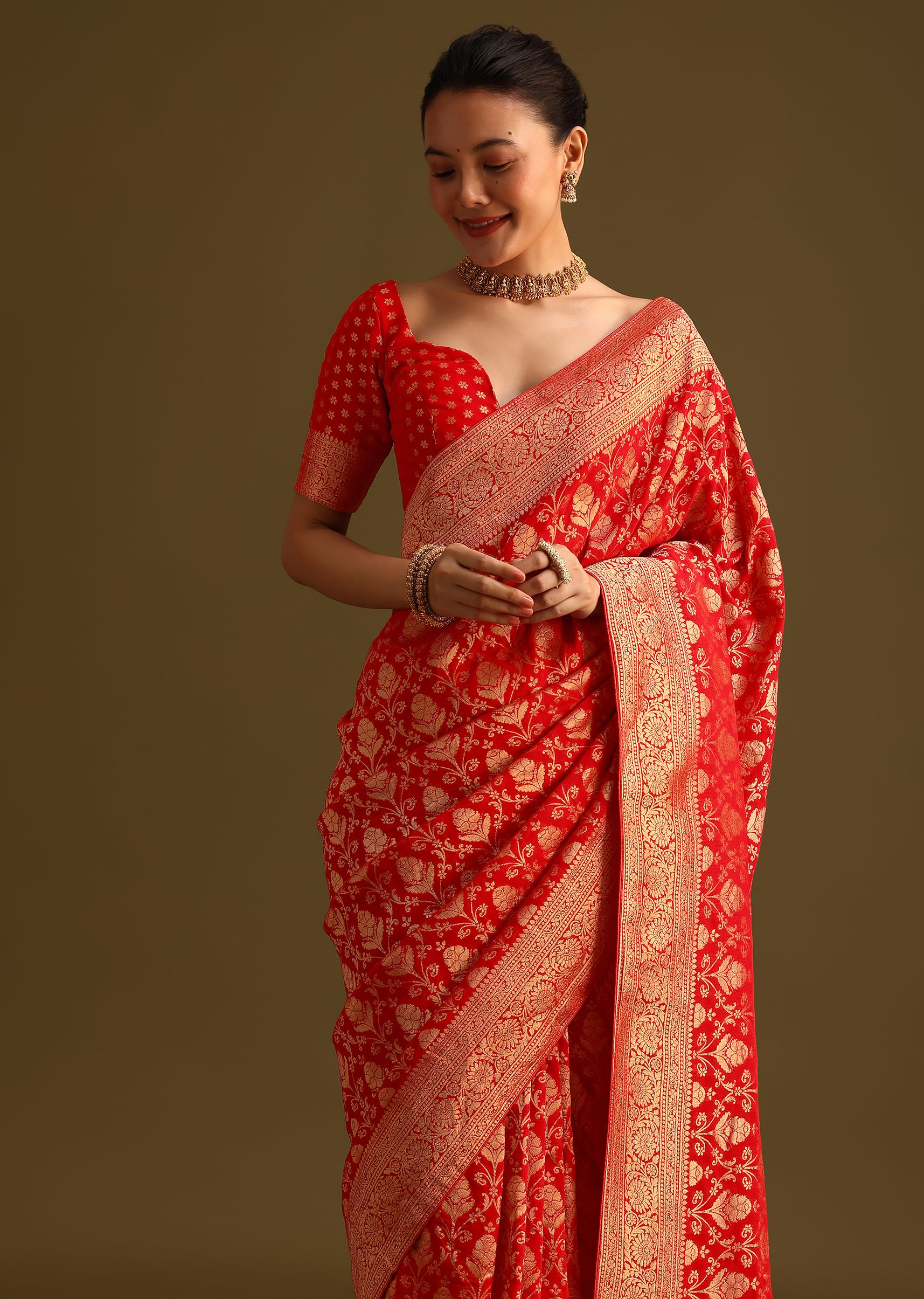Khadi georgette saree outlet