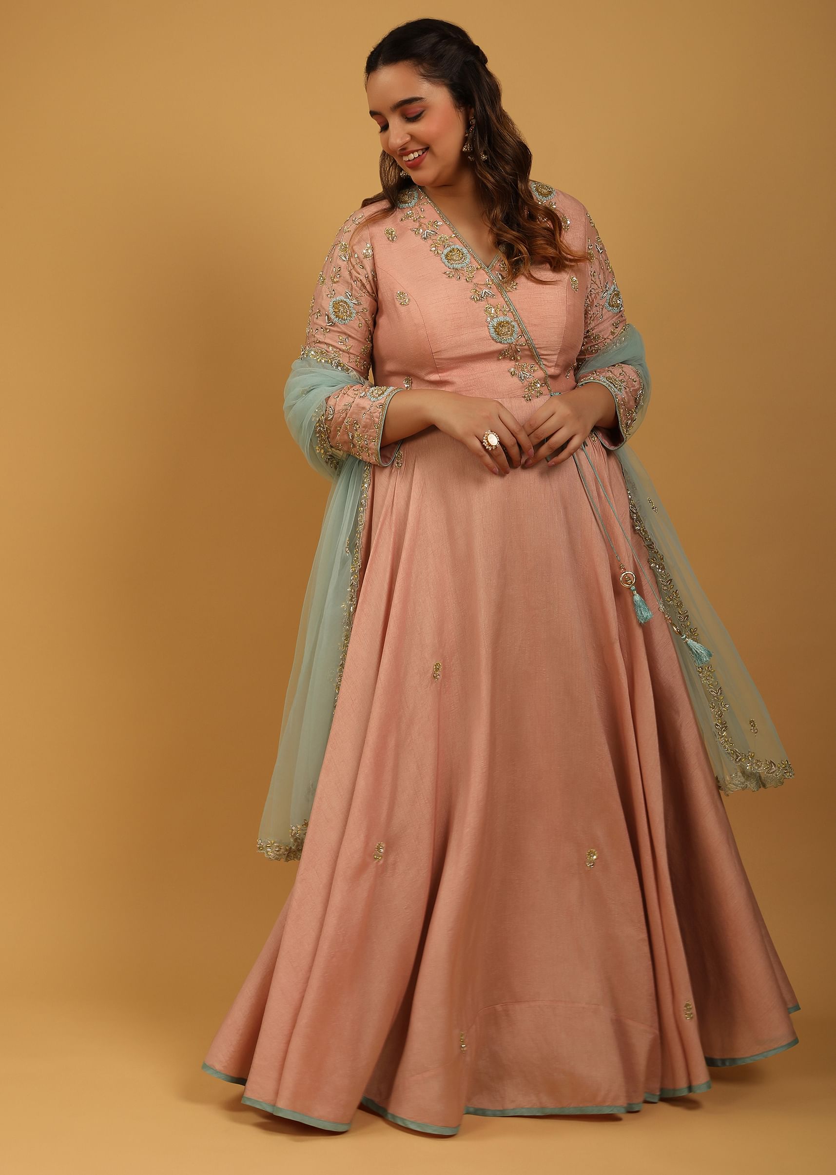 Angrakha style suit outlet