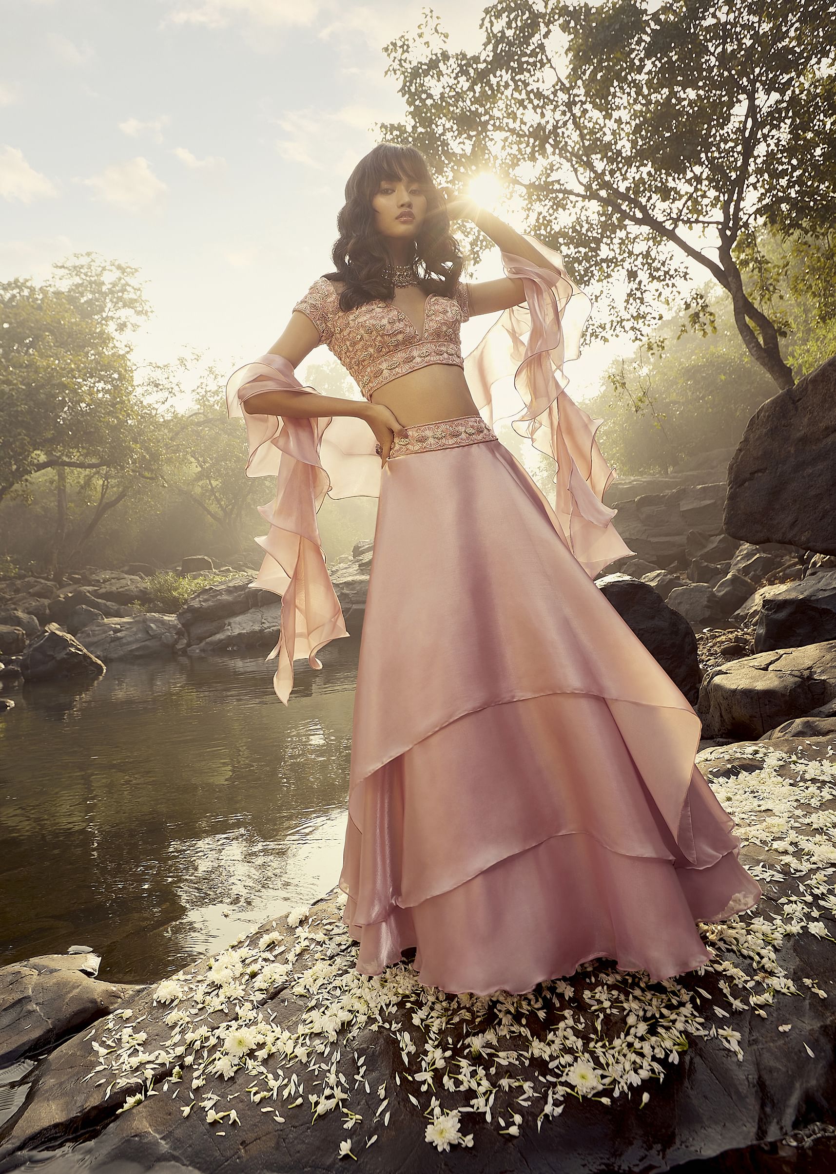 Pink skirt haute couture new arrivals