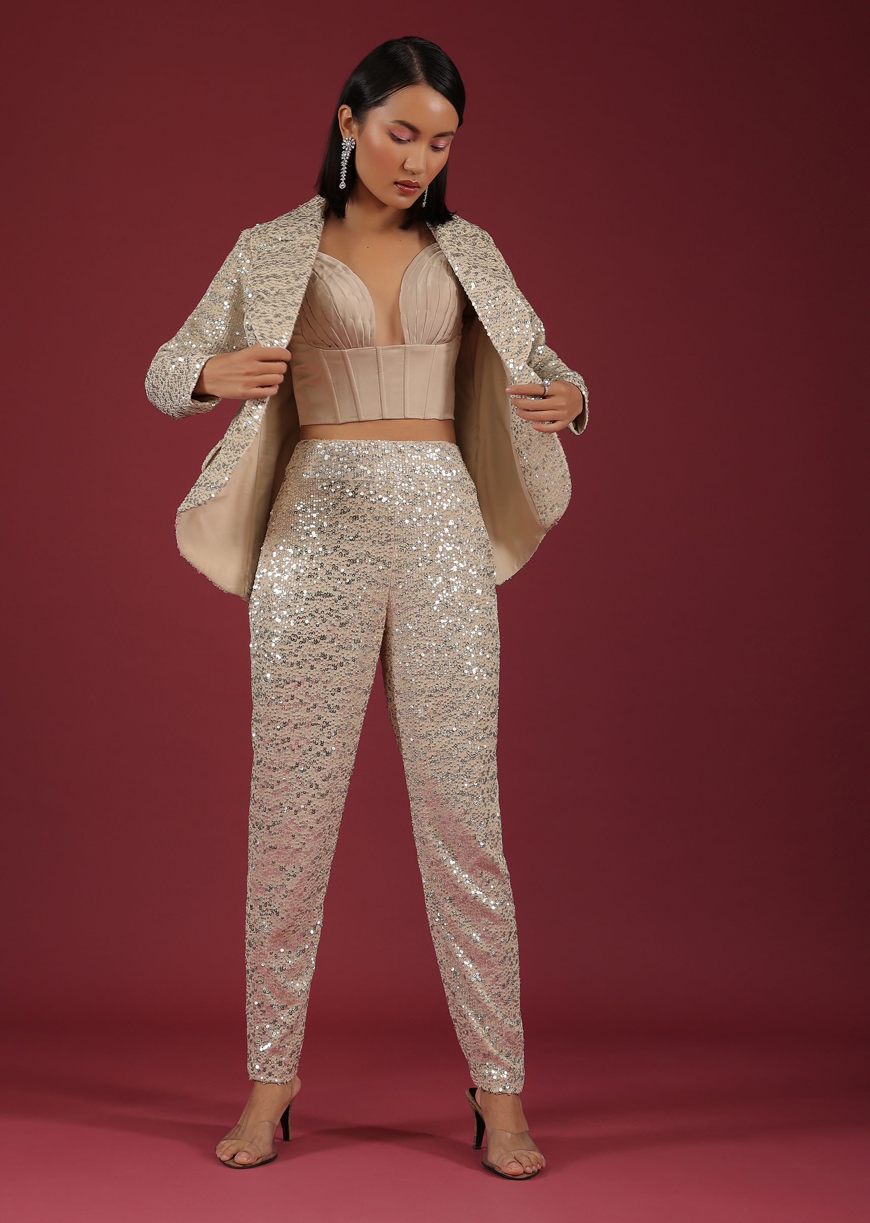 Sparkly blazer set on sale