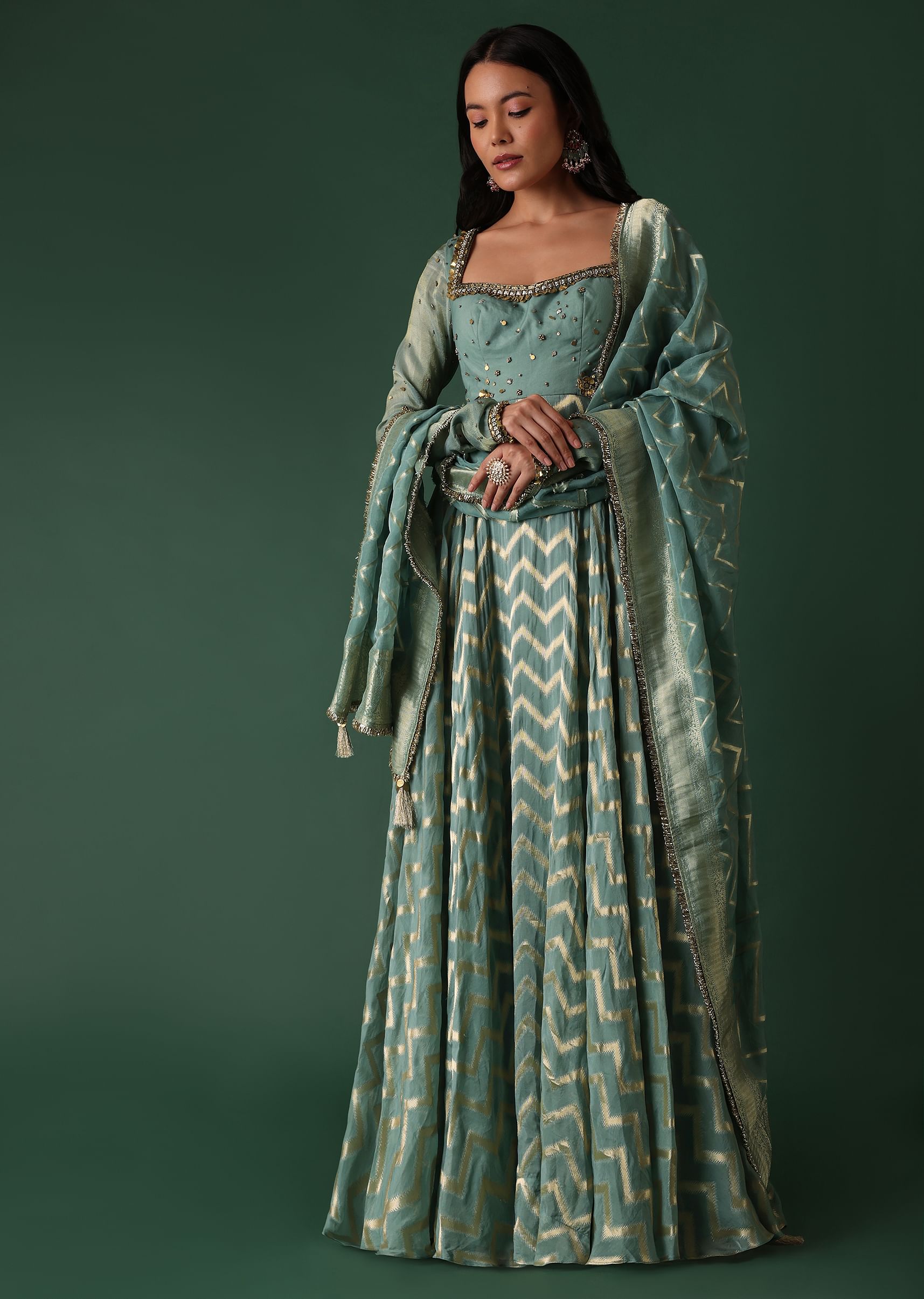 Banarasi anarkali suit online hotsell