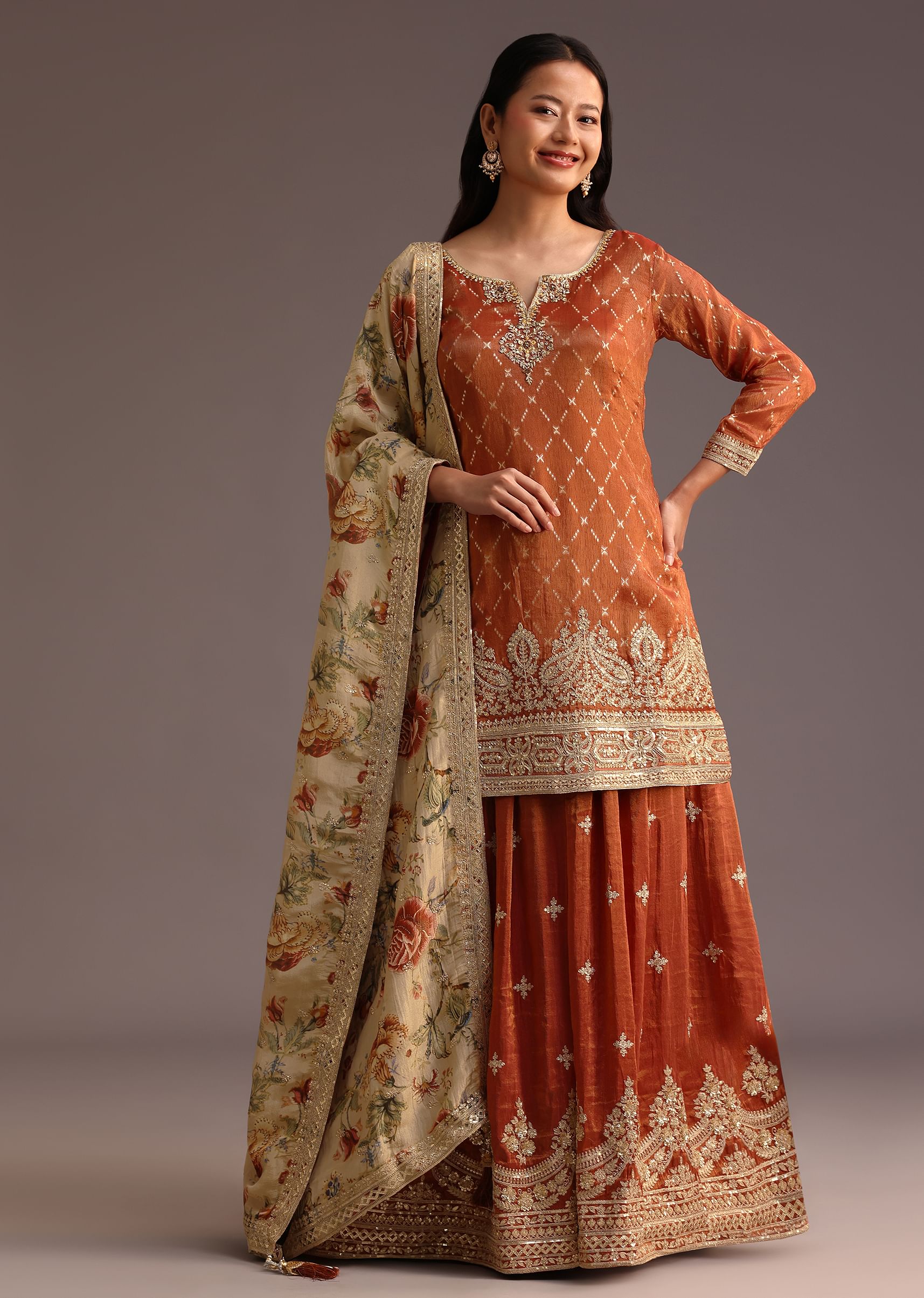 Palazzo suit with dupatta best sale