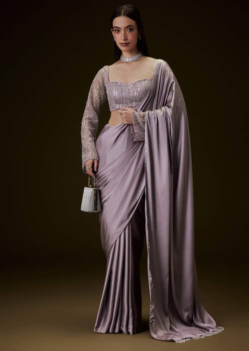 Sparkling Tassel Embellishments Ivory Satin Dress Sparkling Tassel Embellishments Ivory Satin Dress