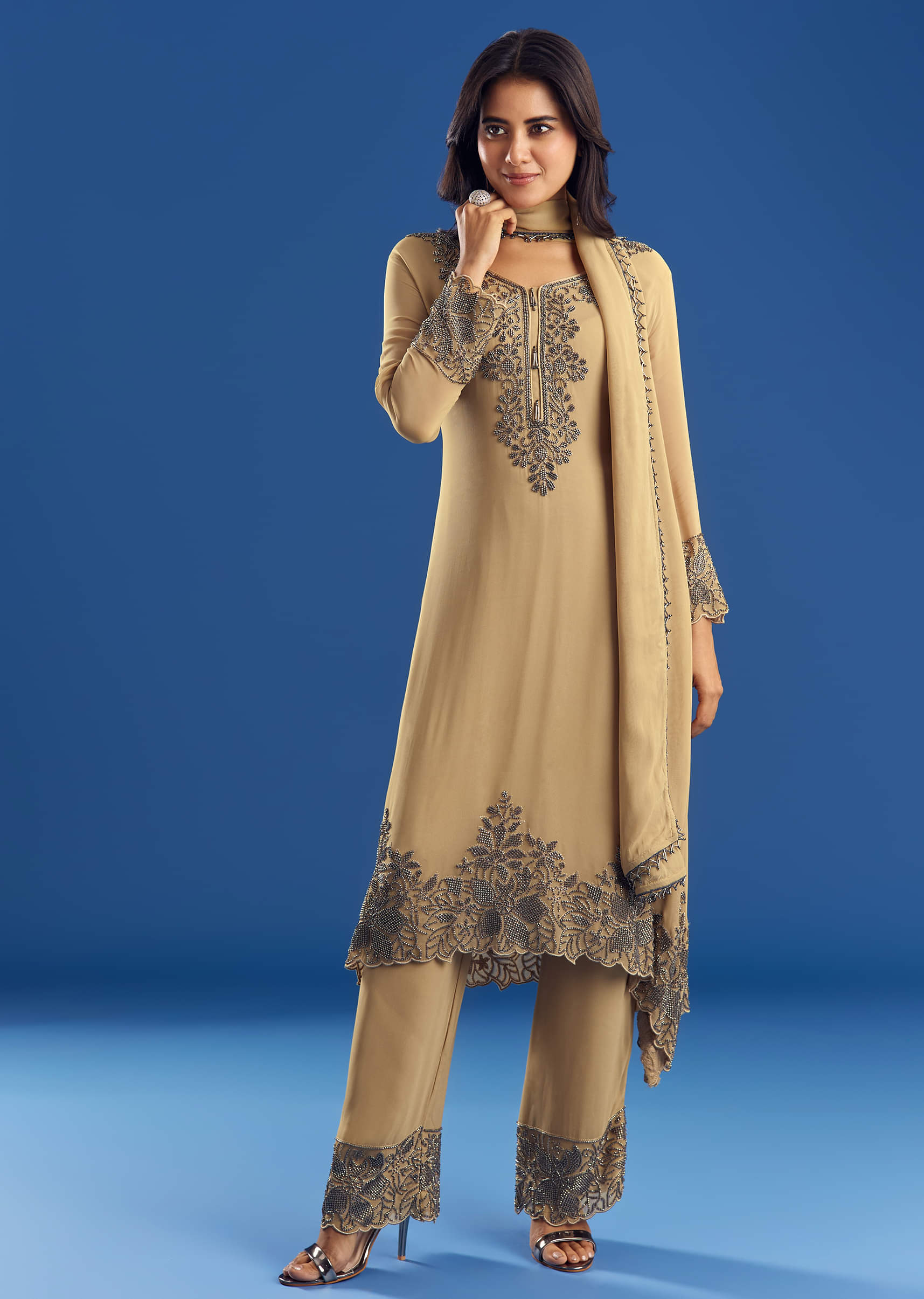 Amazon.com: Traditional Jaipur Rayon Gold Print with