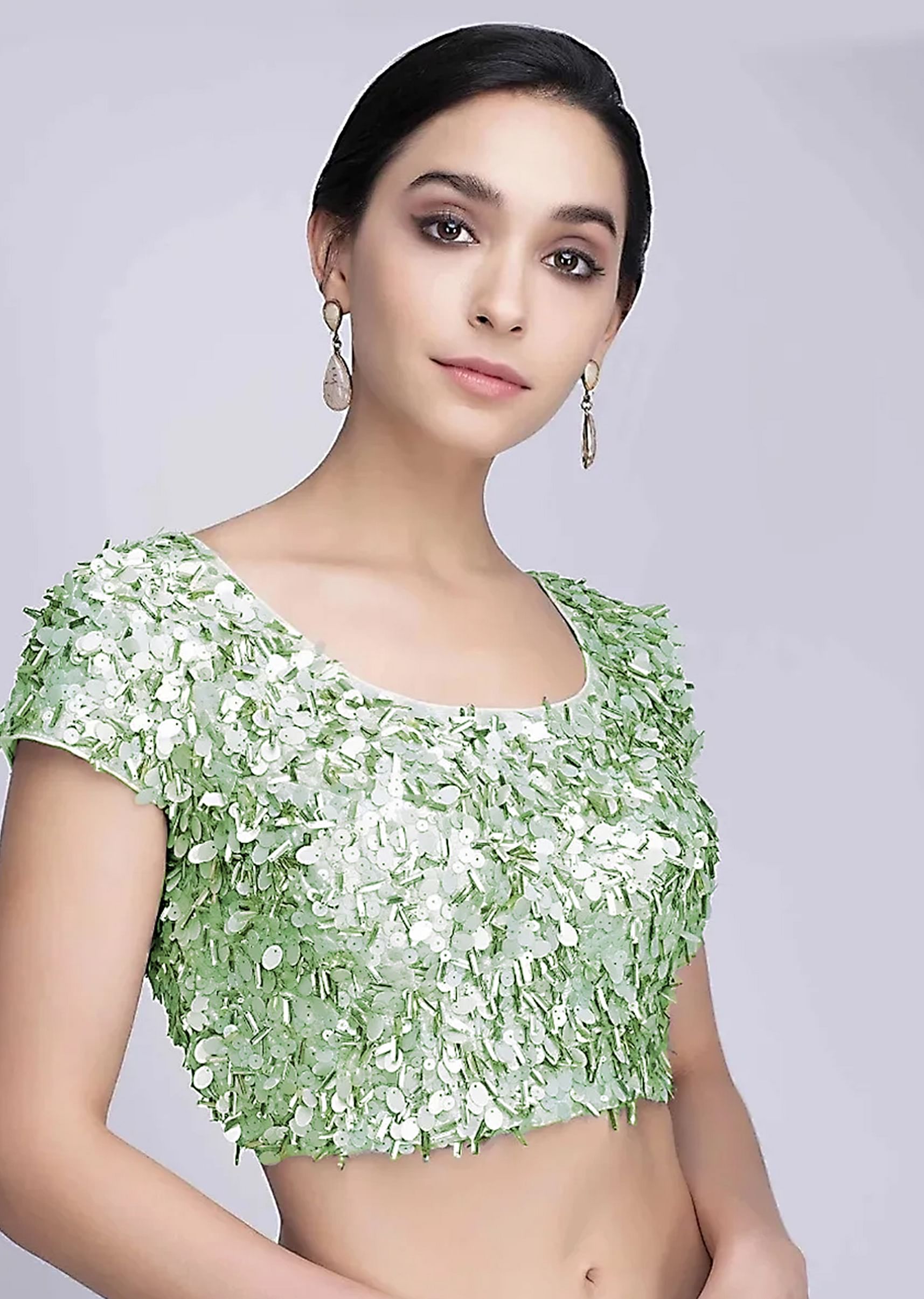 Sequin silver blouse best sale