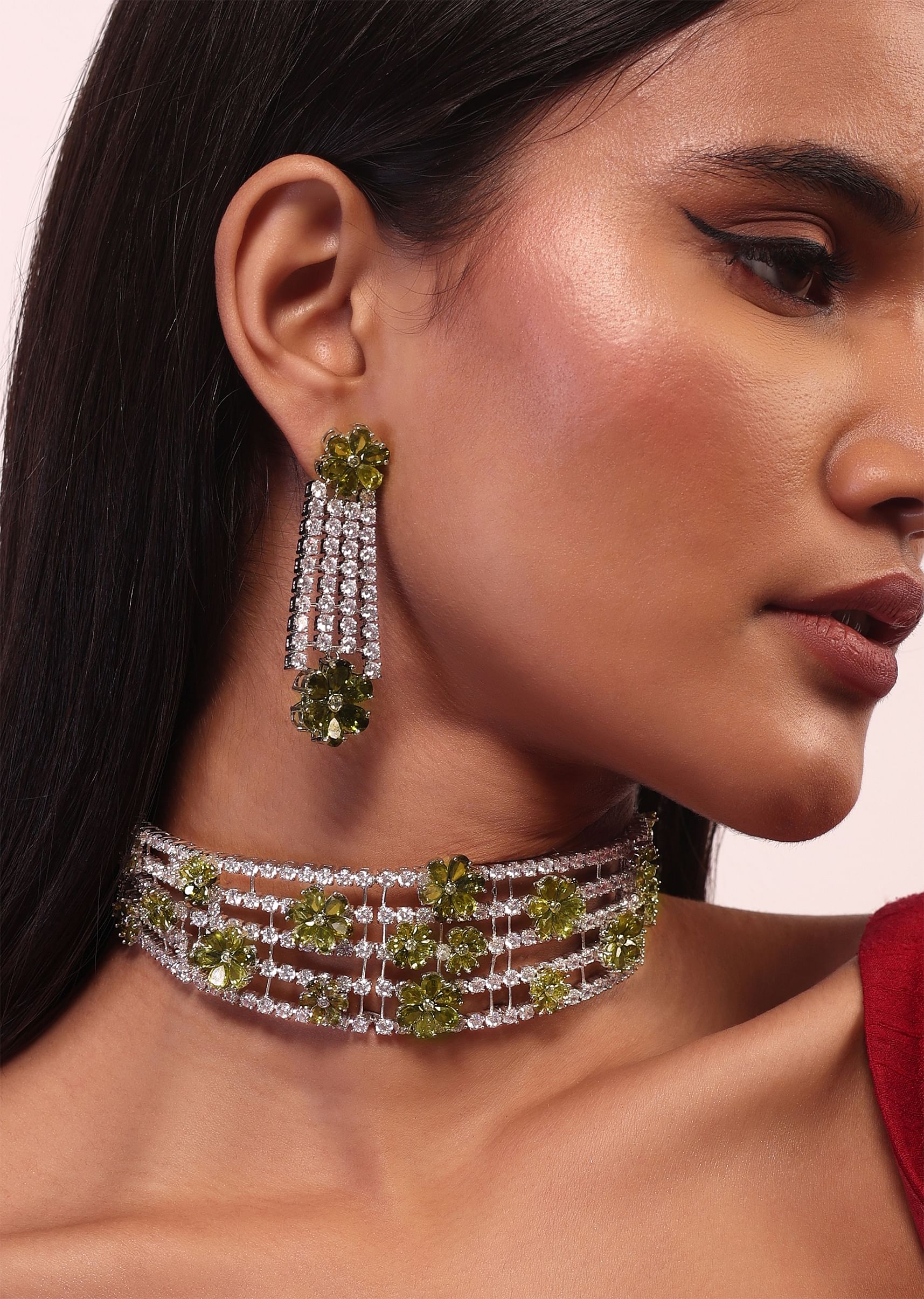 Silver cuff choker necklace shop