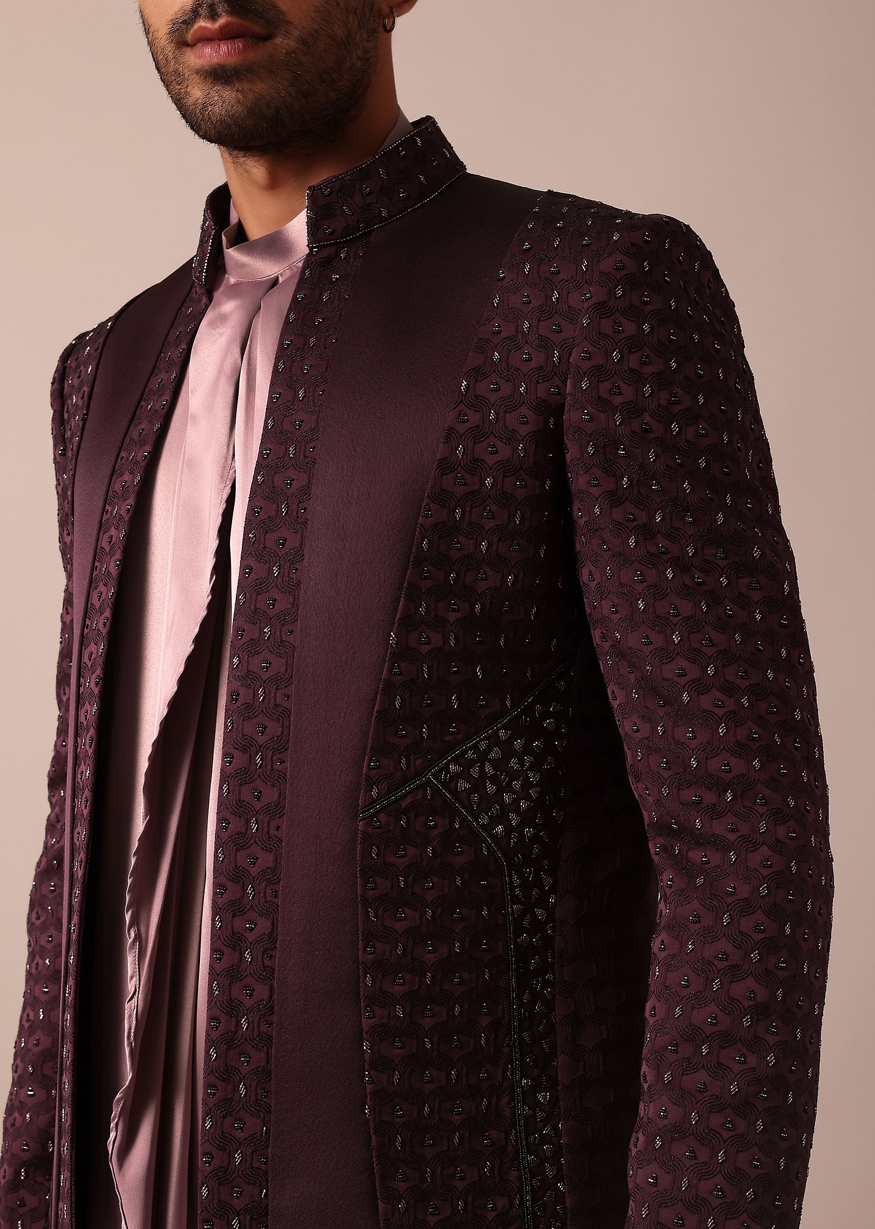 Buy Stylish Purple Indowestern For Men KALKI Fashion Global