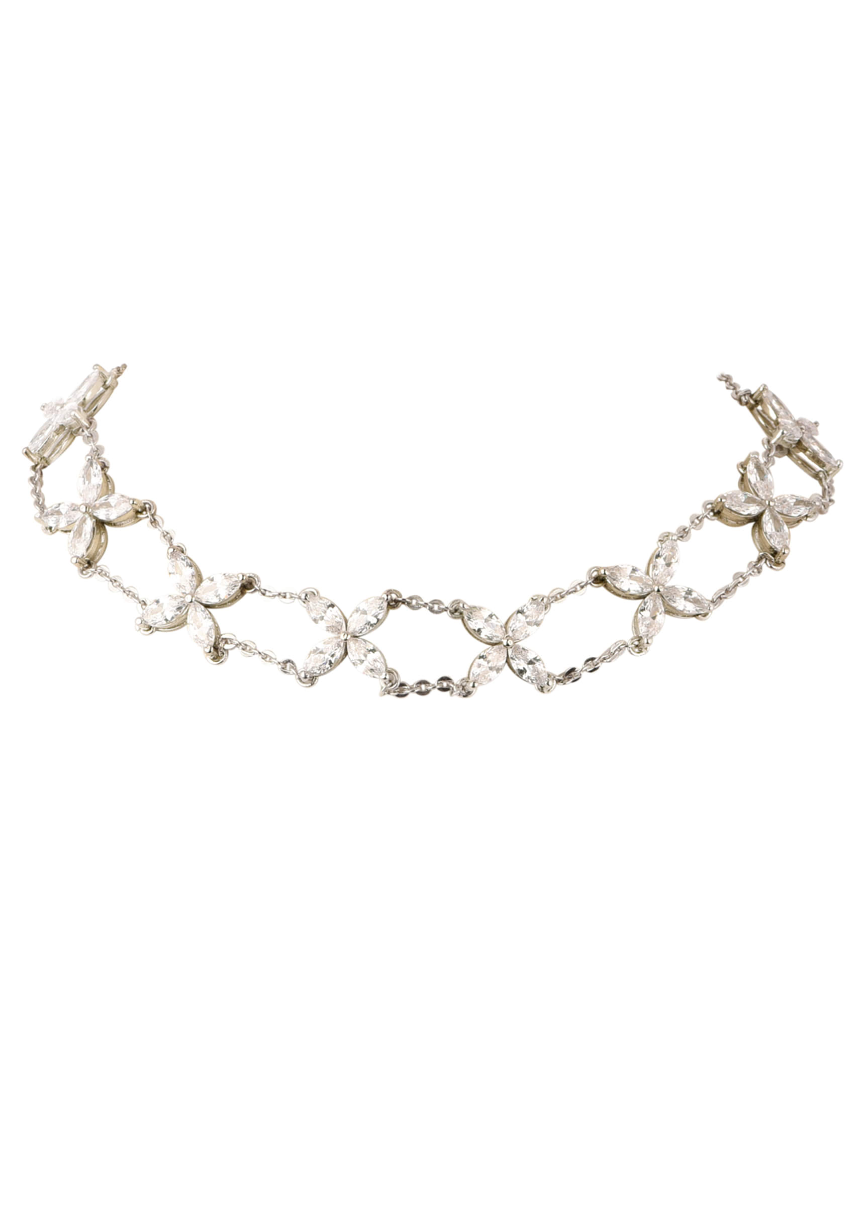 Buy Swarovski Marquise Choker Necklace In 92.5 Sterling Silver Buy Swarovski Marquise Choker Necklace In 92.5 Sterling Silver