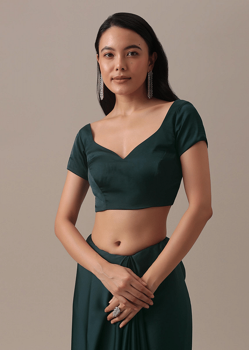 Teal green blouse best sale