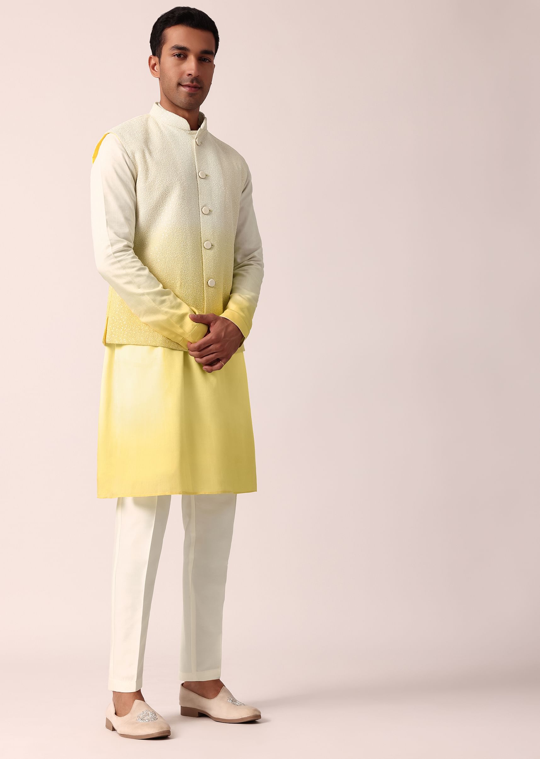 Yellow silk jacket hot sale
