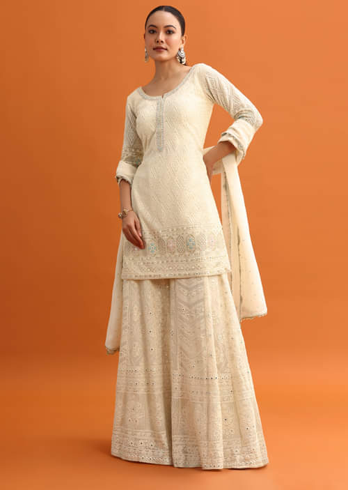 Delicate Embroidery Gold Ethereal Mid-Length Dress Delicate Embroidery Gold Ethereal Mid-Length Dress