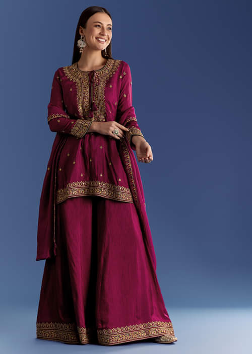 wine-silk-kurta-set-with-zari-palazzo-and-butti-dupatta-sg316646-1.jpg wine-silk-kurta-set-with-zari-palazzo-and-butti-dupatta-sg316646-1.jpg