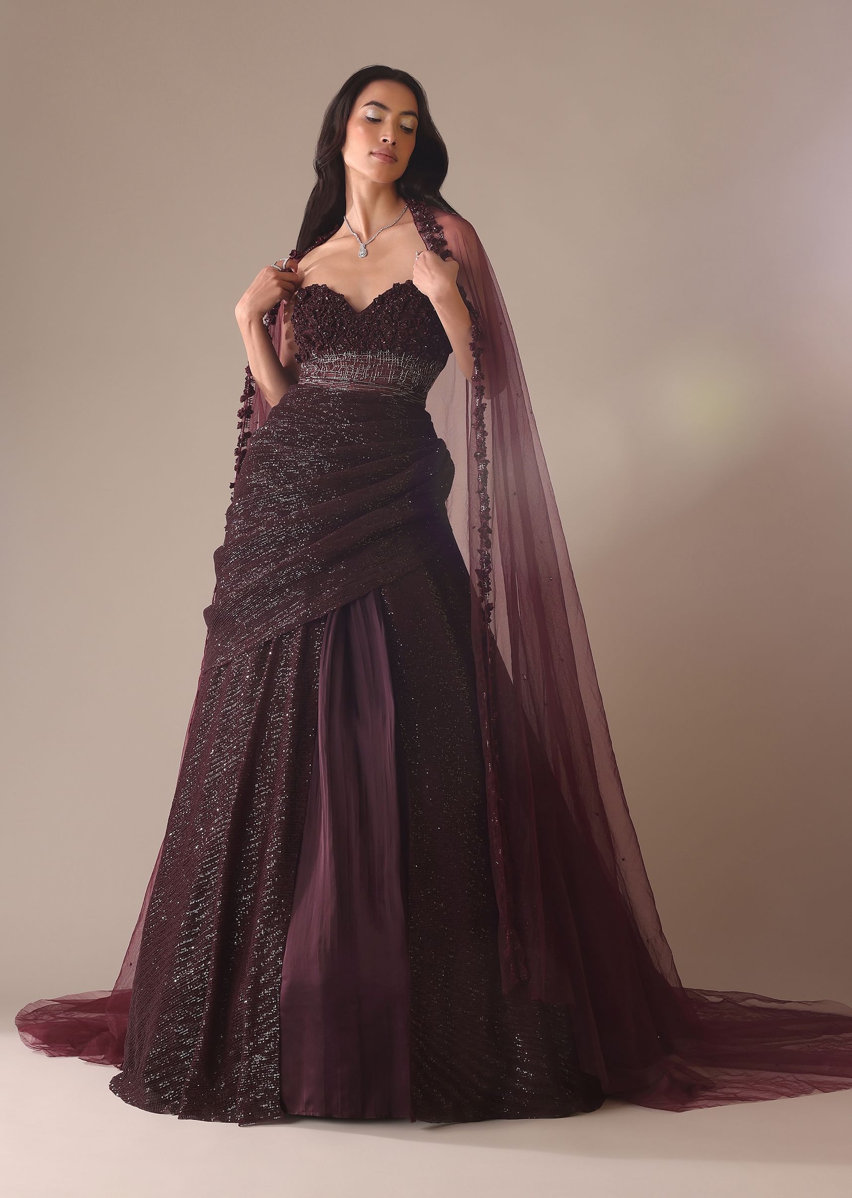 Drape gowns online deals