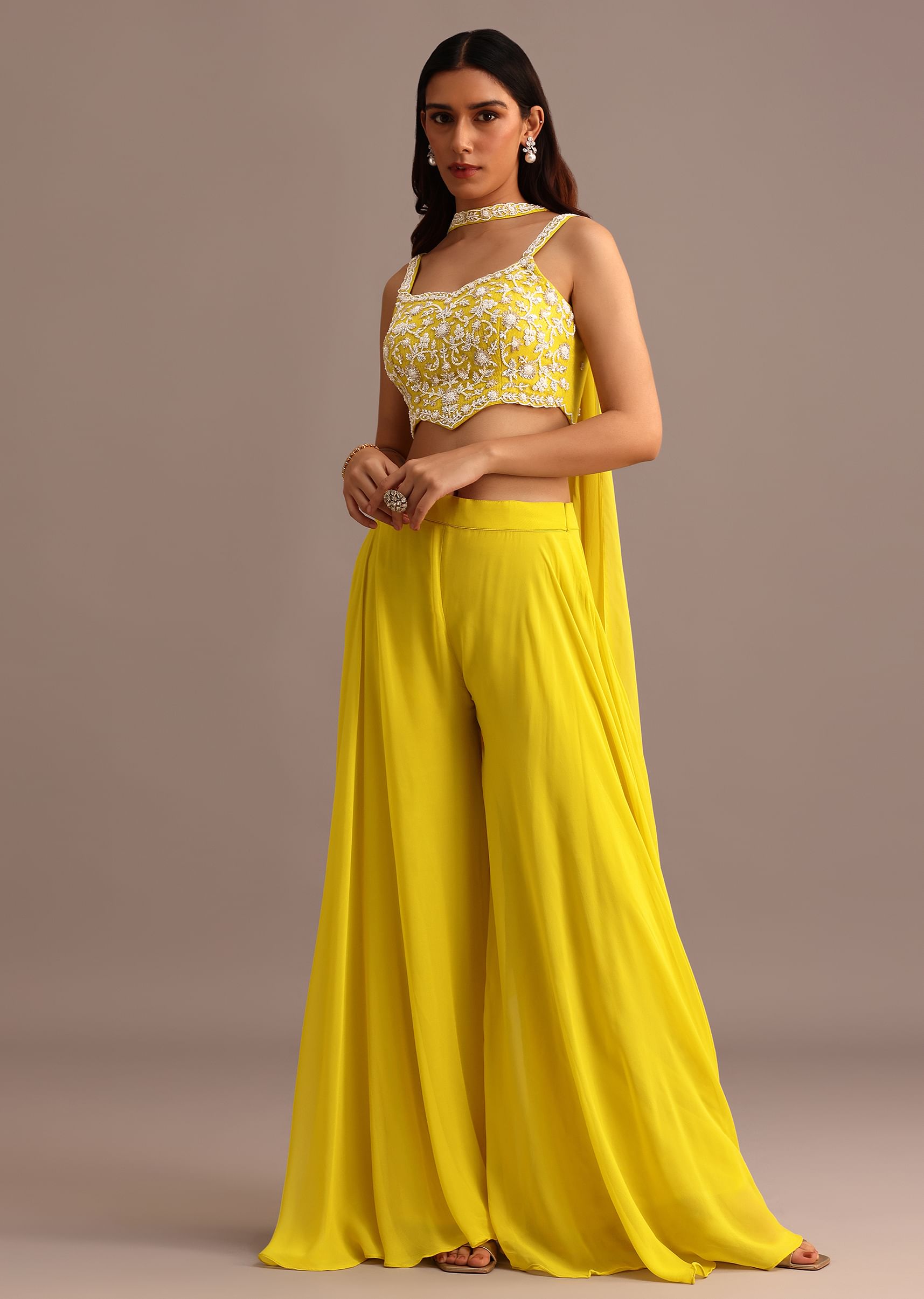 Palazzo and crop top set clearance