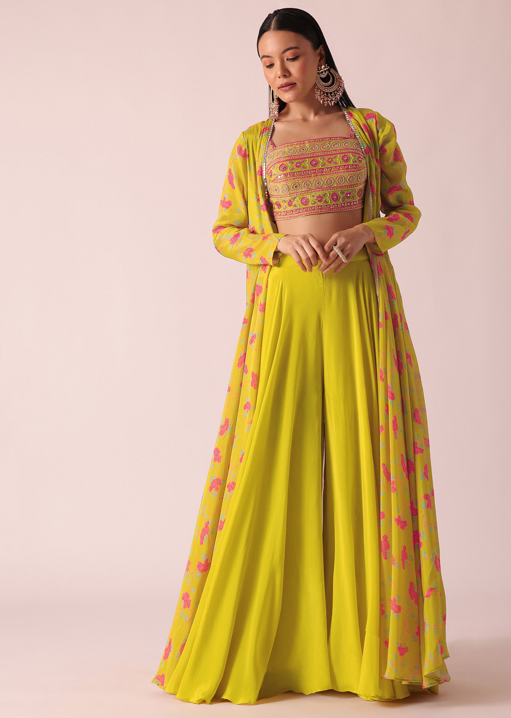 Palazzo dress with jacket shop