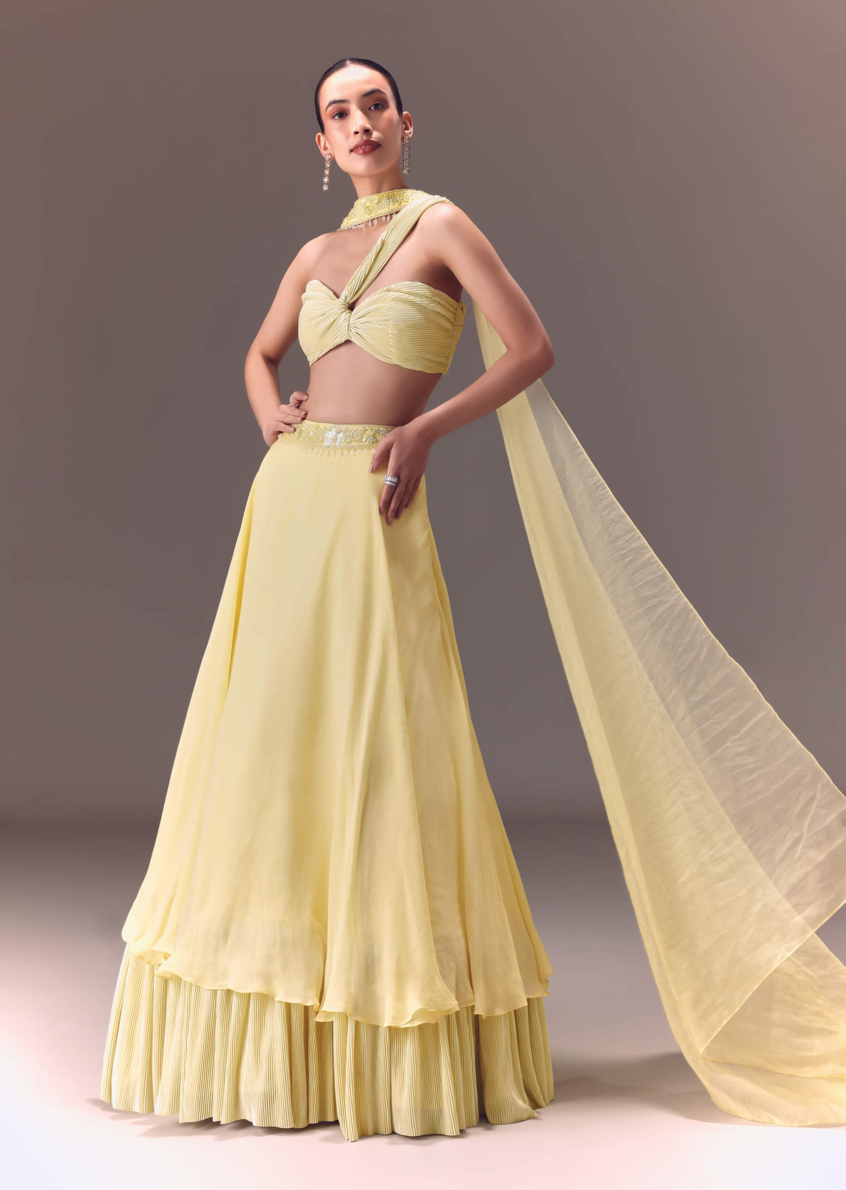 Frill lehenga online clearance