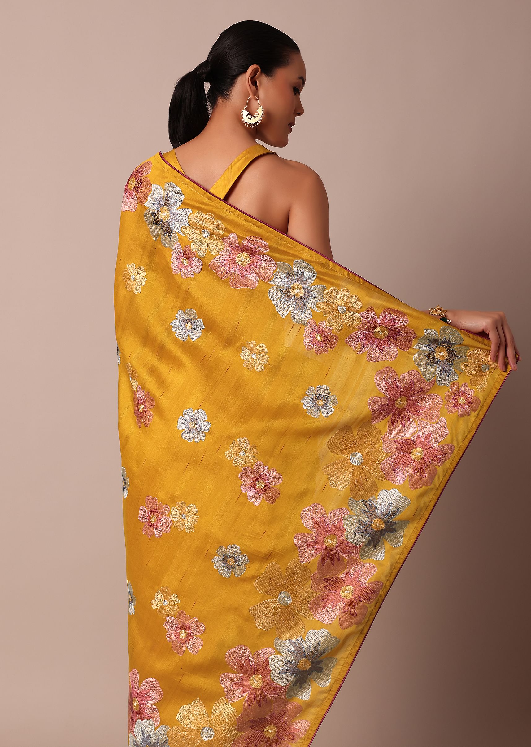 公式サイト - ハイブランドの新作が続々登場 Silk Tussar Semi Yellow Buy Saree Thread Resham With トップス