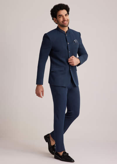 Blue Classic Jodhpuri Suit