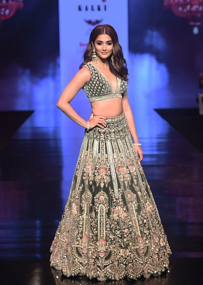 Buy Moss Green Velvet Bridal Lehenga Set With Heavy
