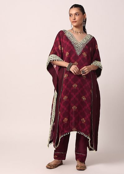 当店の記念日 Pink Buy Pant Kurta Kaftan Embroidered With Set 冷蔵庫・冷凍庫